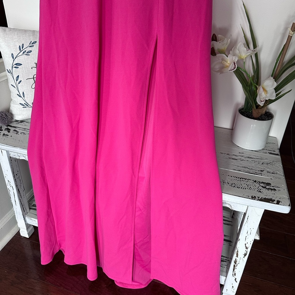B. Darlin Vibrant Pink Maxi Evening Formal Dress with slit NWT $78 MSRP - Picture 4 of 7